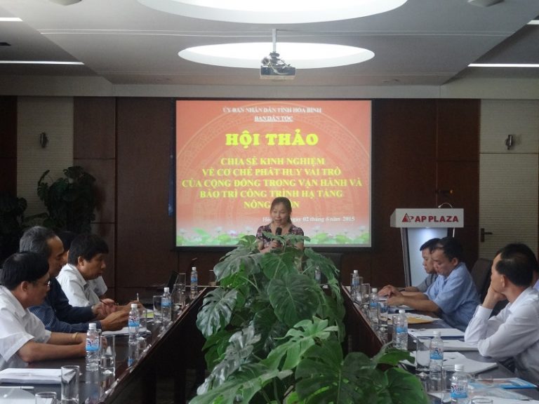 Workshop on mechanisms to promote community role in the operation and maintenance of rural infrastructures in Hoa Binh Province