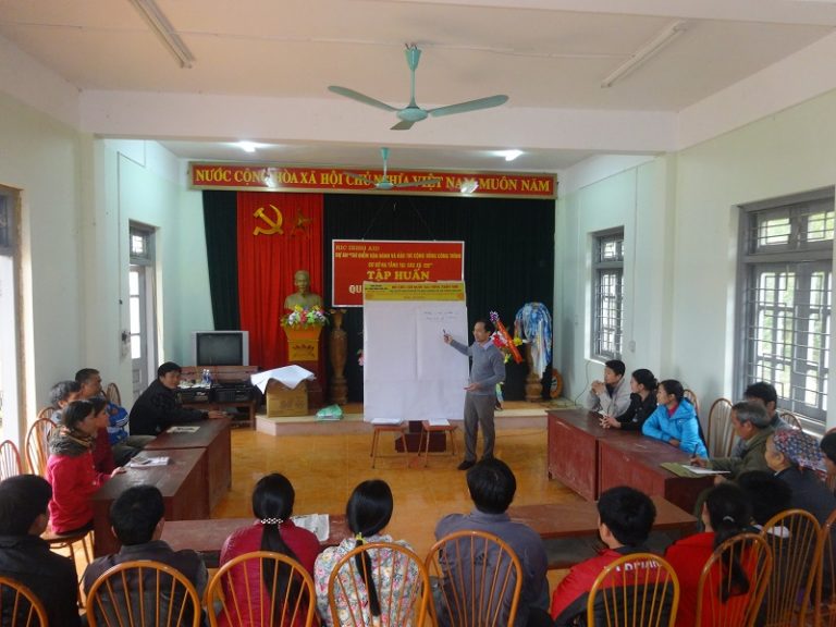 Project funded by Irish Aid: Training on Community Management for community groups of 02 project communes Ngoc Son and Ngoc Lau, Lac Son district, Hoa Binh province