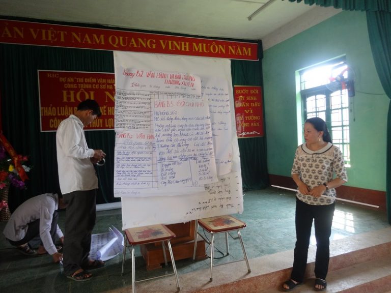 Project funded by Irish Aid: Workshop to discuss, evaluate maintenance plans of irrigation and water works in Ngoc Son and Ngoc Lau commune, Lac Son district, Hoa Binh province